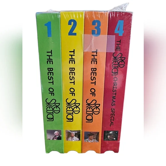 The Best of Red Skelton Set Of 4 VHS Still Wrapped In Plastic Have Not Been Used - Picture 2 of 5